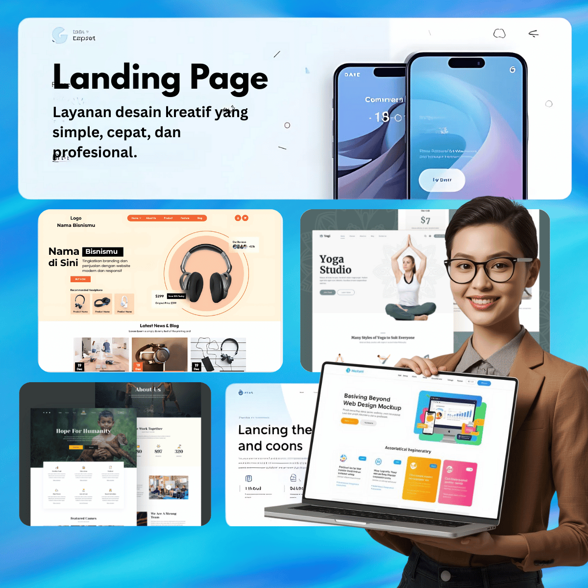 Thumbnail Landing Page Mauwe Design